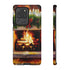 Candles on the Hearth Decorated for Christmas - Impact Resistant Phone Case Samsung Galaxy S20 Ultra Matte